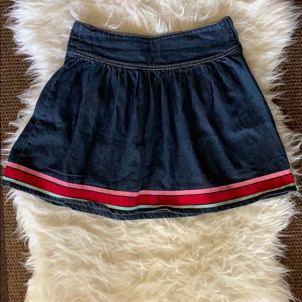 Gymboree girls striped jean skirt
